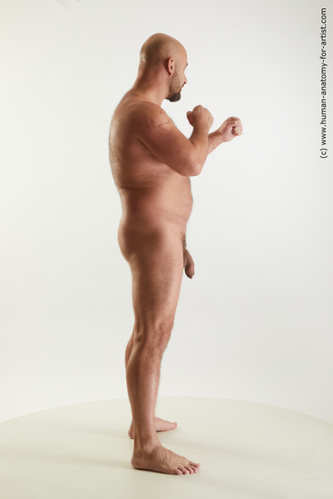 Nude Fighting Man White Standing poses - ALL Average Bald Standing poses - simple Standard Photoshoot Realistic