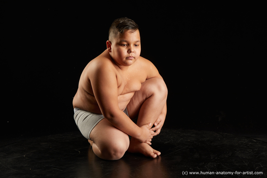 Underwear Man White Kneeling poses - ALL Overweight Short Brown Kneeling poses - on one knee Standard Photoshoot  Academic