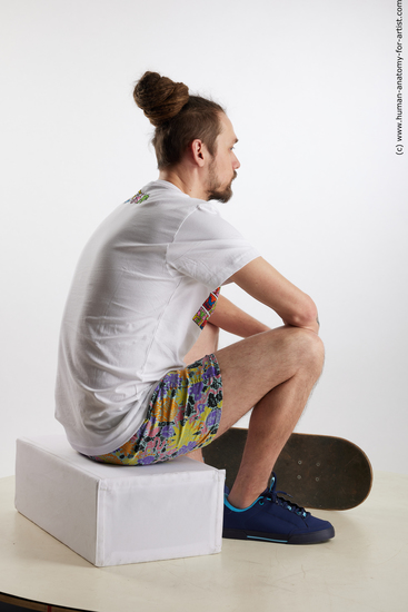 Casual Man White Sitting poses - simple Slim Brown Sitting poses - ALL Dreadlocks Standard Photoshoot Academic