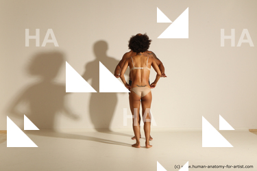 Underwear Woman - Man Black Dancing Dynamic poses Academic