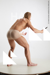 Underwear Fighting with knife Man White Standing poses - ALL Athletic Medium Blond Standing poses - bend over Standard Photoshoot Academic