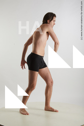 Underwear Man White Standing poses - ALL Slim Short Brown Standing poses - simple Standard Photoshoot Academic