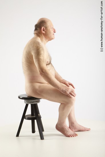 and more Nude Man White Sitting poses - simple Chubby Short Grey Sitting poses - ALL Standard Photoshoot Realistic