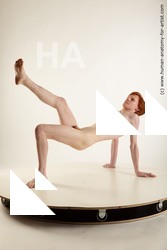 Nude Man White Laying poses - ALL Underweight Short Red Laying poses - on back Standard Photoshoot Realistic