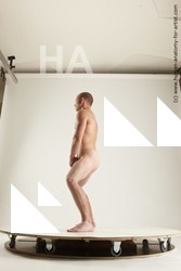 Nude Man White Standing poses - ALL Slim Short Brown Standing poses - simple Multi angles poses Realistic
