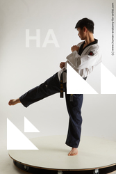 Sportswear Martial art Man Asian Standing poses - ALL Slim Short Black Standard Photoshoot Academic Fighting poses - ALL