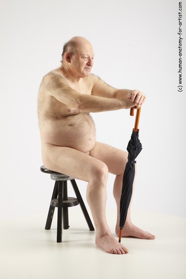 and more Nude Man White Sitting poses - simple Short Grey Sitting poses - ALL Standard Photoshoot Chubby Realistic