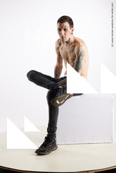 Casual Man White Sitting poses - simple Underweight Short Brown Sitting poses - ALL Standard Photoshoot Academic