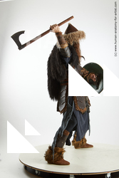 Fighting with axe Man White Standing poses - ALL Slim Long Brown Standard Photoshoot Academic Fighting poses - ALL