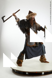 Fighting with axe Man White Standing poses - ALL Slim Long Brown Standard Photoshoot Academic Fighting poses - ALL