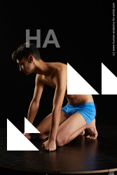 Underwear Man White Kneeling poses - ALL Slim Short Kneeling poses - on both knees Black Standard Photoshoot  Academic