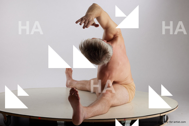 Underwear Man White Sitting poses - simple Athletic Short Grey Sitting poses - ALL Standard Photoshoot Academic