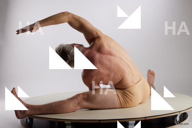 Underwear Man White Sitting poses - simple Athletic Short Grey Sitting poses - ALL Standard Photoshoot Academic