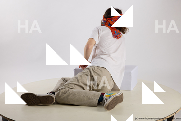 Casual Man White Laying poses - ALL Athletic Long Brown Laying poses - on back Standard Photoshoot  Academic