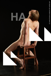 Nude Man White Sitting poses - simple Athletic Medium Brown Sitting poses - ALL Standard Photoshoot Realistic