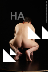 Nude Man White Kneeling poses - ALL Athletic Short Brown Kneeling poses - on both knees Standard Photoshoot Realistic