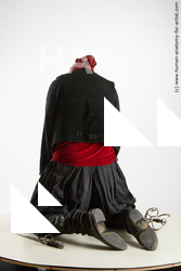 Man White Kneeling poses - ALL Slim Long Brown Kneeling poses - on both knees Standard Photoshoot Academic