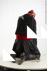 Man White Kneeling poses - ALL Slim Long Brown Kneeling poses - on both knees Standard Photoshoot Academic