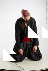 Man White Kneeling poses - ALL Slim Long Brown Kneeling poses - on both knees Standard Photoshoot Academic