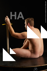 Nude Man White Sitting poses - simple Average Short Brown Sitting poses - ALL Standard Photoshoot Realistic