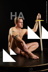 Nude Man White Sitting poses - simple Average Short Brown Sitting poses - ALL Standard Photoshoot Realistic