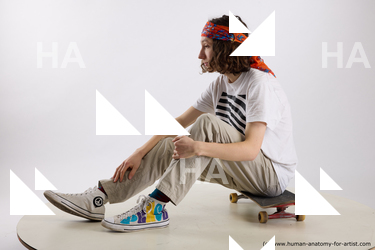 Casual Man White Sitting poses - simple Slim Long Brown Sitting poses - ALL Standard Photoshoot  Academic