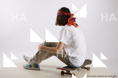 Casual Man White Sitting poses - simple Slim Long Brown Sitting poses - ALL Standard Photoshoot  Academic