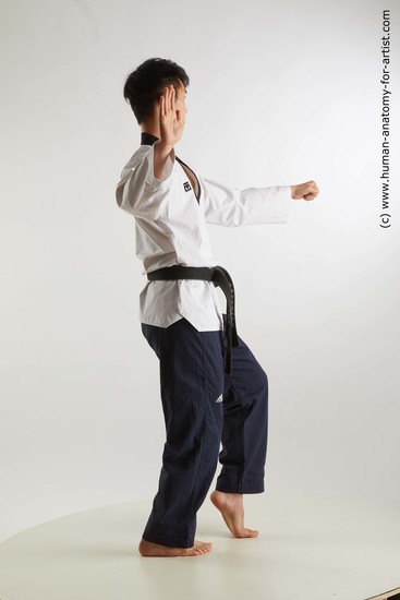 Sportswear Martial art Man Asian Standing poses - ALL Slim Short Black Standing poses - simple Standard Photoshoot Academic Fighting poses - ALL