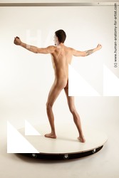 Nude Man White Standing poses - ALL Athletic Short Brown Standing poses - simple Standard Photoshoot Realistic