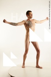 Nude Man White Standing poses - ALL Athletic Short Brown Standing poses - simple Standard Photoshoot Realistic