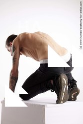 Casual Man White Kneeling poses - ALL Underweight Short Brown Kneeling poses - on one knee Standard Photoshoot Academic