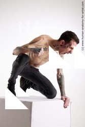 Casual Man White Kneeling poses - ALL Underweight Short Brown Kneeling poses - on one knee Standard Photoshoot Academic