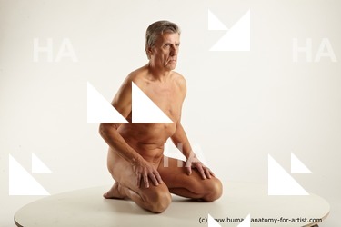 Nude Man White Kneeling poses - ALL Average Short Grey Kneeling poses - on both knees Standard Photoshoot Realistic