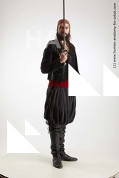 Casual Fighting with sword Man White Sitting poses - simple Slim Long Brown Sitting poses - ALL Standard Photoshoot Academic Fighting poses - ALL