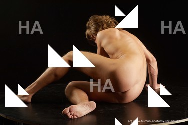Nude Man White Sitting poses - simple Athletic Medium Brown Sitting poses - ALL Standard Photoshoot Realistic