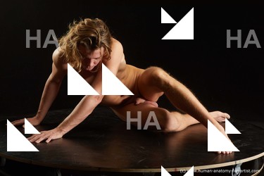 Nude Man White Sitting poses - simple Athletic Medium Brown Sitting poses - ALL Standard Photoshoot Realistic