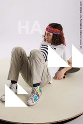 Casual Man White Laying poses - ALL Slim Long Brown Laying poses - on back Standard Photoshoot  Academic