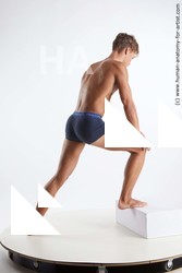 Underwear Man White Standing poses - ALL Athletic Short Brown Standing poses - simple Standard Photoshoot Academic