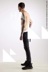 Casual Fighting with gun Man White Standing poses - ALL Underweight Short Brown Standing poses - simple Standard Photoshoot Academic Fighting poses - ALL