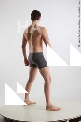 Underwear Man White Standing poses - ALL Slim Short Brown Standing poses - simple Standard Photoshoot Academic