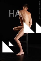 Nude Man White Sitting poses - simple Athletic Short Brown Sitting poses - ALL Standard Photoshoot Realistic