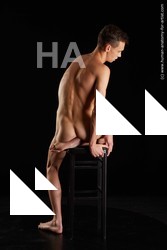 Nude Man White Sitting poses - simple Athletic Short Brown Sitting poses - ALL Standard Photoshoot Realistic