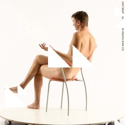 Nude Man White Sitting poses - simple Slim Short Brown Sitting poses - ALL Standard Photoshoot Realistic