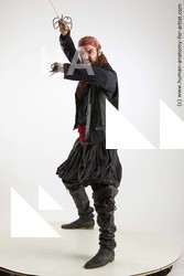 Casual Fighting with sword Man White Standing poses - ALL Slim Long Brown Standing poses - simple Standard Photoshoot Academic Fighting poses - ALL