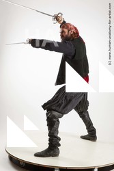 Casual Fighting with sword Man White Standing poses - ALL Slim Long Brown Standing poses - simple Standard Photoshoot Academic Fighting poses - ALL