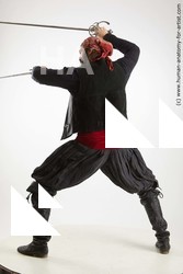 Casual Fighting with sword Man White Standing poses - ALL Slim Long Brown Standing poses - simple Standard Photoshoot Academic Fighting poses - ALL