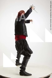 Casual Fighting with sword Man White Standing poses - ALL Slim Long Brown Standing poses - simple Standard Photoshoot Academic Fighting poses - ALL