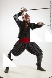 Casual Fighting with sword Man White Standing poses - ALL Slim Long Brown Standing poses - simple Standard Photoshoot Academic Fighting poses - ALL