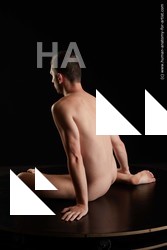 Nude Man White Sitting poses - simple Slim Short Brown Sitting poses - ALL Standard Photoshoot Realistic