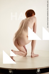 Nude Man White Kneeling poses - ALL Underweight Short Red Kneeling poses - on one knee Standard Photoshoot Realistic